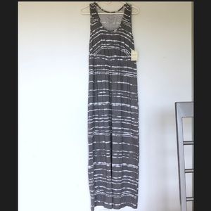 Sonoma Gray White TIE DYE Sleeveless Long Sundress